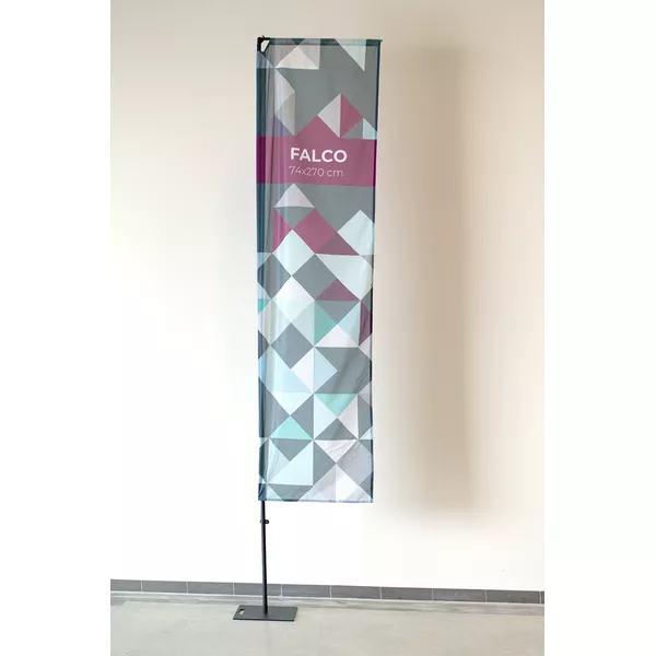 Drapeau Falco S, mât droit - 73x271cm