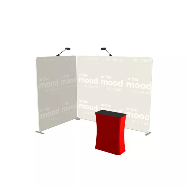 Modularico S30, układ L, 300x200cm, lampy Led, lada Ariete