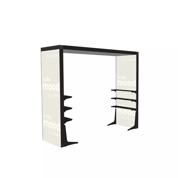 Modularico BRIDGE M100LED, 300x260x100cm, 2x regał Faro