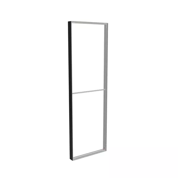 80x250cm - ściana standardowa z wyjściem górnym Modularico M100, profil czarny