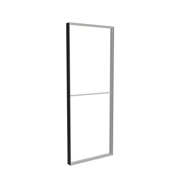 98x250cm - ściana standardowa z wyjściem górnym Modularico M100, profil czarny
