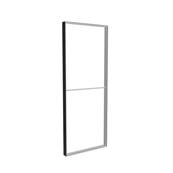 100x250cm - ściana standardowa z wyjściem górnym Modularico M100, profil czarny