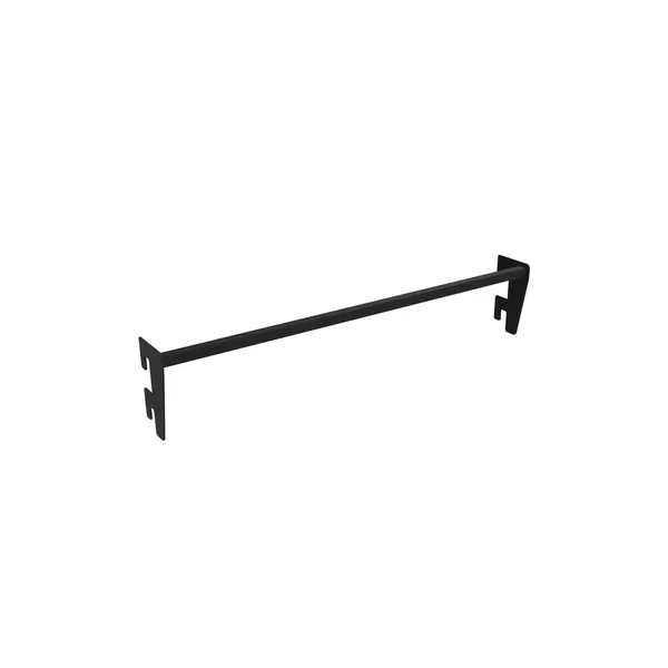 90cm - wieszak poziomy z mocowaniami 5cm, czarny