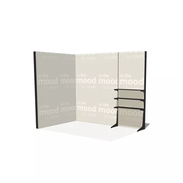 Modularico M100LED, L-Shaped, 300x200cm, Shelf Faro