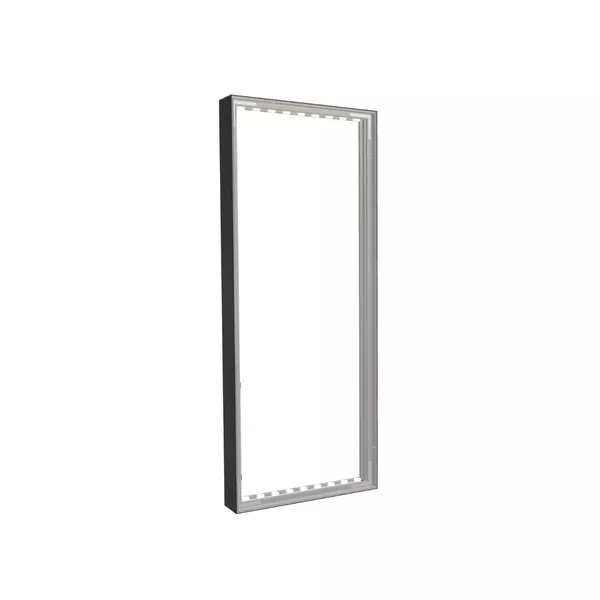 50x125cm - ściana Quadro Modularico M100LED, profil czarny
