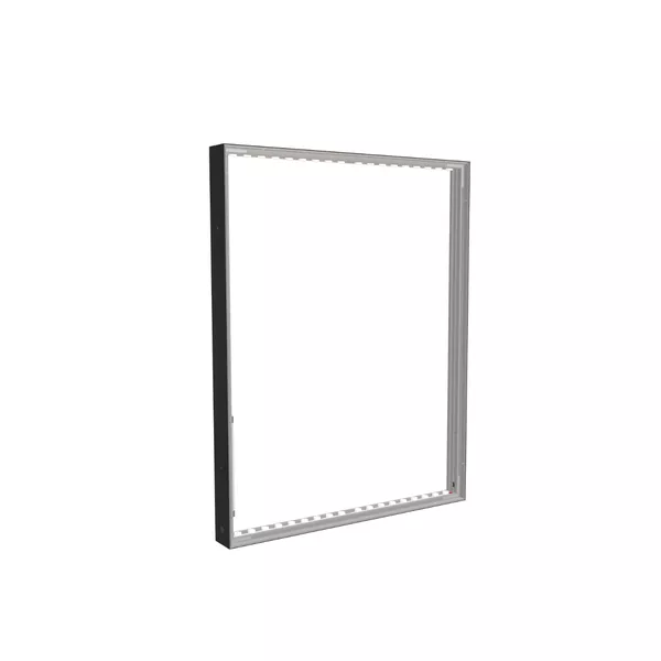 98x125cm - ściana Quadro Modularico M100LED, profil czarny