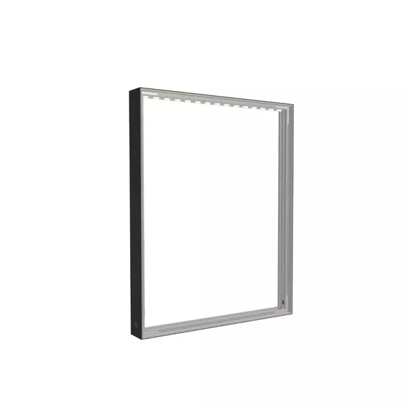 80x100cm - ściana Quadro Modularico M100LED, profil czarny