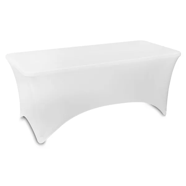 Obrus elastyczny z grafiką na stolik eventowy prostokątny 180x75cm, tkanina Super Stretch