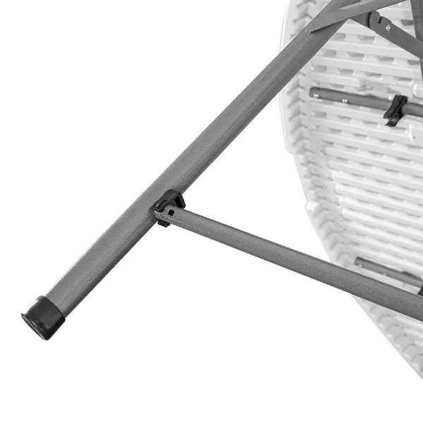 Runder Eventtisch 183cm, Husse mit Grafik auf Super Stretch Stoff