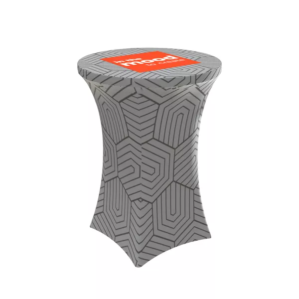 Obrus elastyczny z grafiką na stolik koktajlowy 80cm, tkanina Super Stretch