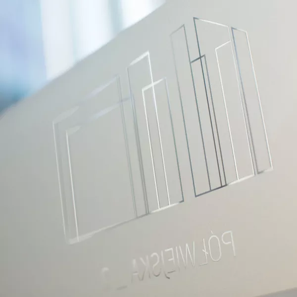 100x100cm - Frosted film, UV Gel printing, channel adhesive - cut to size