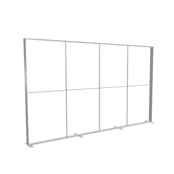 500x300cm - stojąca rama S150D LED, profil srebrny, stopy