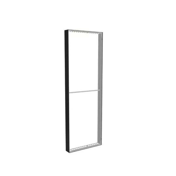 85x250cm - ściana standardowa z wyjściem górnym Modularico M150LED, profil czarny