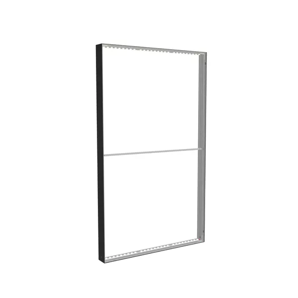 150x250cm - ściana standardowa Modularico M150LED, profil czarny