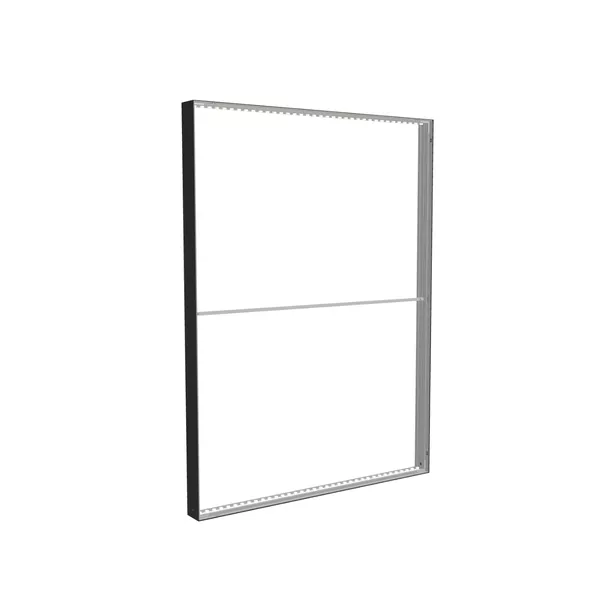 185x250cm - ściana standardowa z wyjściem górnym Modularico M150LED, profil czarny