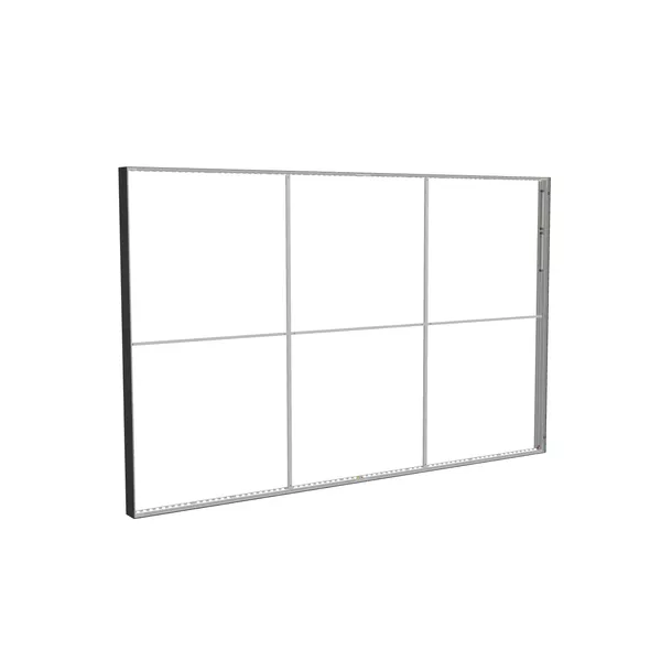400x250cm - ściana standardowa z wyjściem górnym Modularico M150LED, profil czarny
