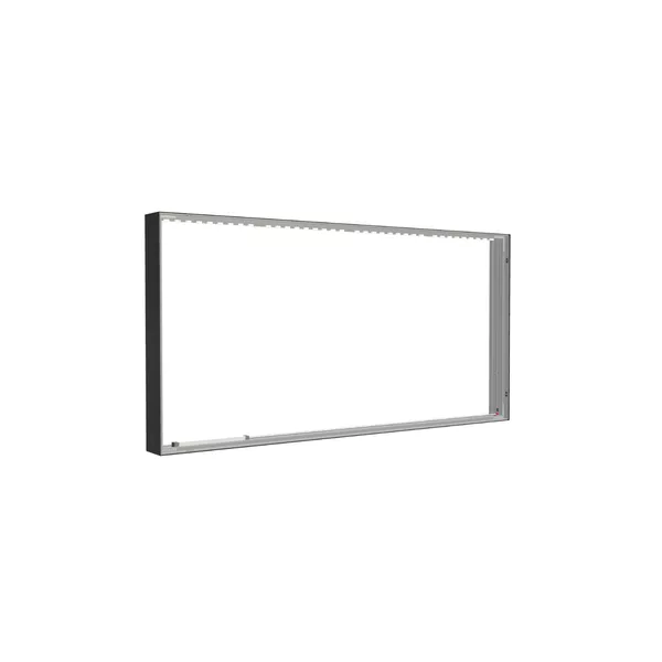 200x100cm - ściana standardowa z wyjściem górnym Modularico M150LED, profil czarny