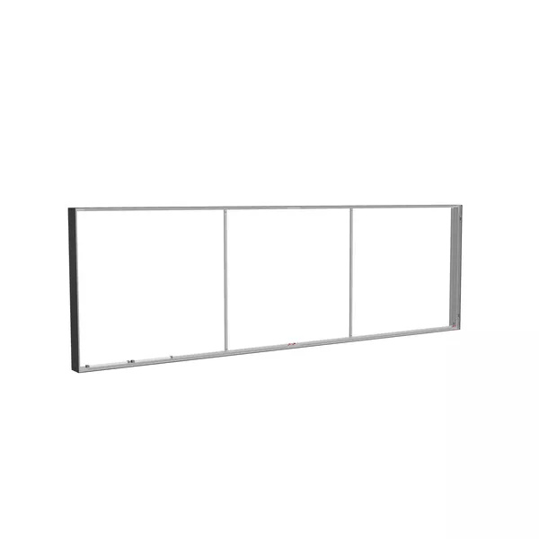 400x125cm - ściana standardowa Modularico M150LED, profil czarny