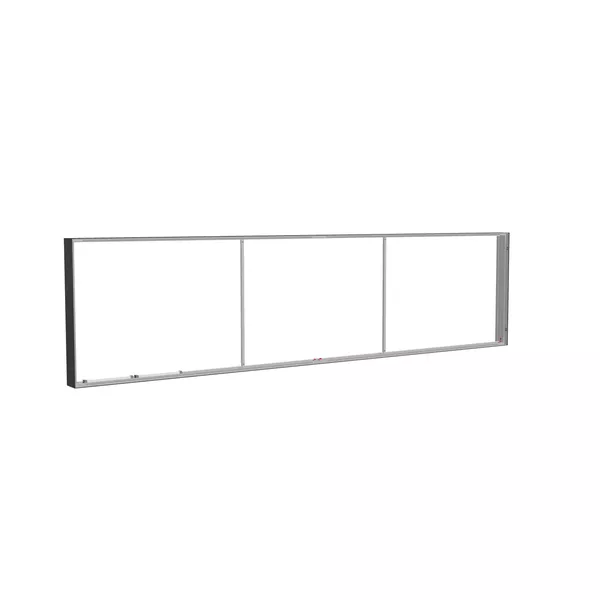400x100cm - ściana standardowa z wyjściem górnym Modularico M150LED, profil czarny