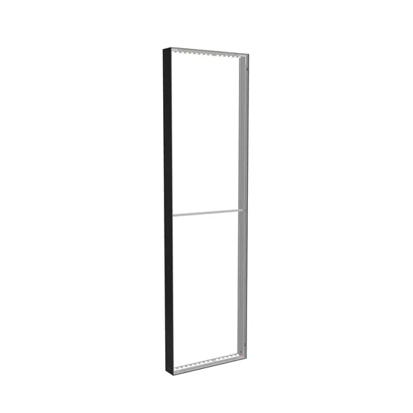 85x300cm - ściana standardowa Modularico M150LED, profil czarny