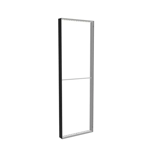 98x300cm - ściana standardowa z wyjściem górnym Modularico M150LED, profil czarny