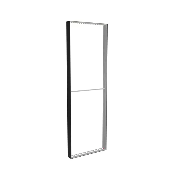 100x300cm - ściana standardowa z wyjściem górnym Modularico M150LED, profil czarny