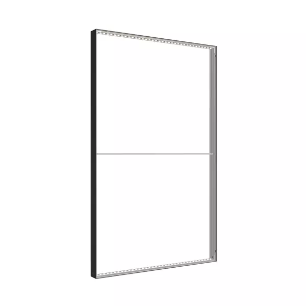 185x300cm - ściana standardowa z wyjściem górnym Modularico M150LED, profil czarny