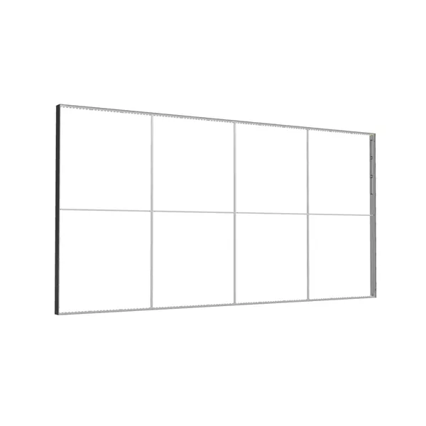 600x300cm - ściana standardowa Modularico M150LED, profil czarny
