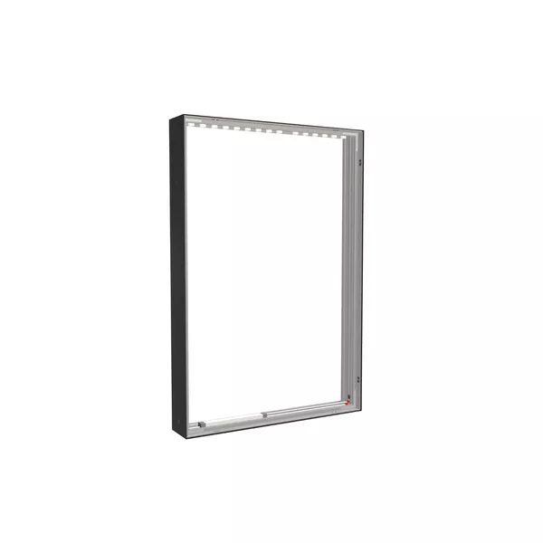 85x125cm - ściana standardowa z wyjściem górnym Modularico M150LED, profil czarny