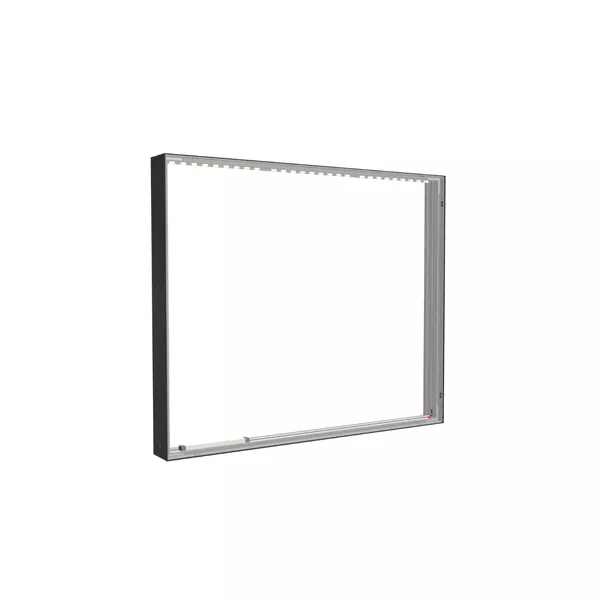 150x125cm - ściana standardowa z wyjściem górnym Modularico M150LED, profil czarny
