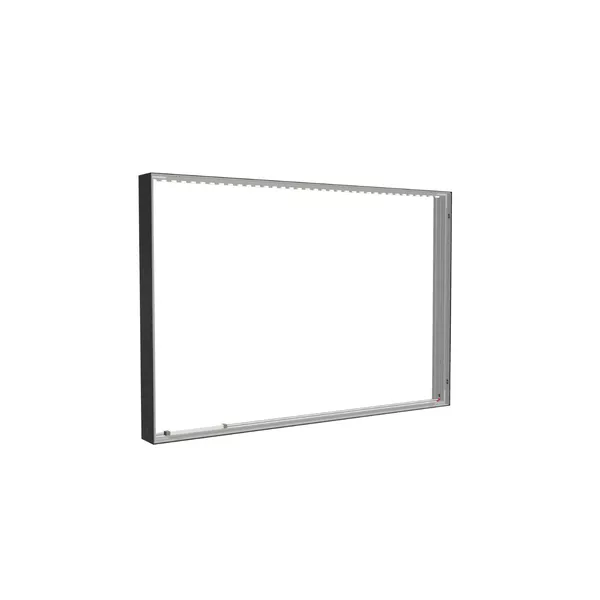 185x125cm - ściana standardowa Modularico M150LED, profil czarny