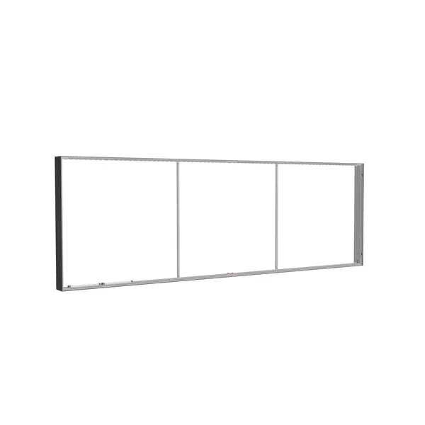 385x125cm - ściana standardowa Modularico M150LED, profil czarny