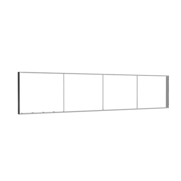 585x125cm - ściana standardowa Modularico M150LED, profil czarny