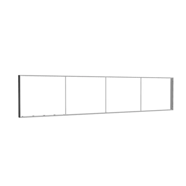 600x125cm - ściana standardowa Modularico M150LED, profil czarny