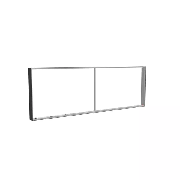 300x100cm - ściana standardowa Modularico M150LED, profil czarny