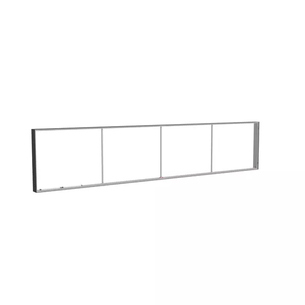 485x100cm - ściana standardowa z wyjściem górnym Modularico M150LED, profil czarny