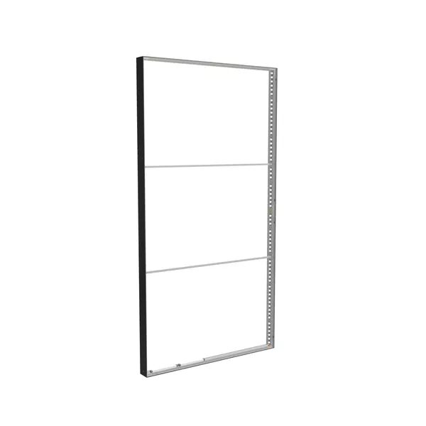 185x350cm - ściana standardowa z wyjściem górnym Modularico M150LED, profil czarny
