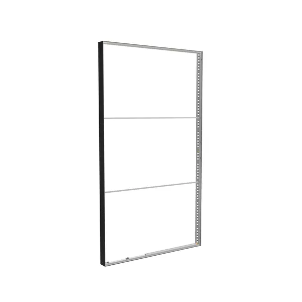 200x350cm - ściana standardowa z wyjściem górnym Modularico M150LED, profil czarny