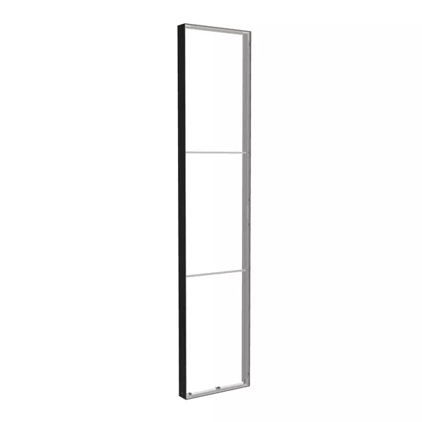 85x400cm - ściana standardowa z wyjściem górnym Modularico M150LED, profil czarny