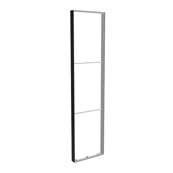 100x400cm - ściana standardowa Modularico M150LED, profil czarny