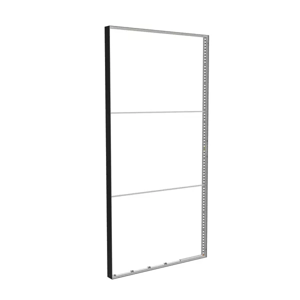 200x400cm - ściana standardowa z wyjściem górnym Modularico M150LED, profil czarny