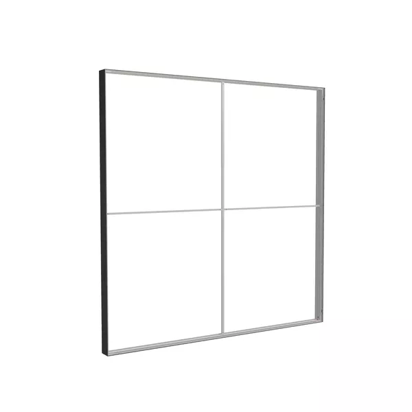 300x300cm - ściana standardowa z wyjściem górnym Modularico M150, profil czarny