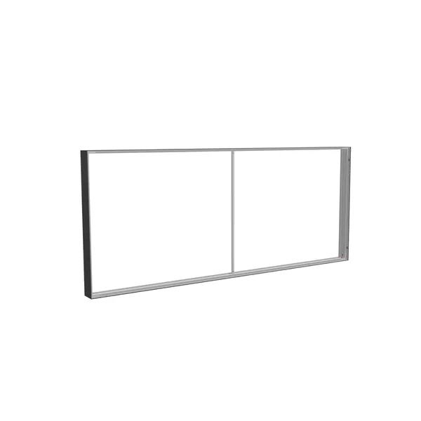 300x125cm - ściana standardowa Modularico M150, profil czarny