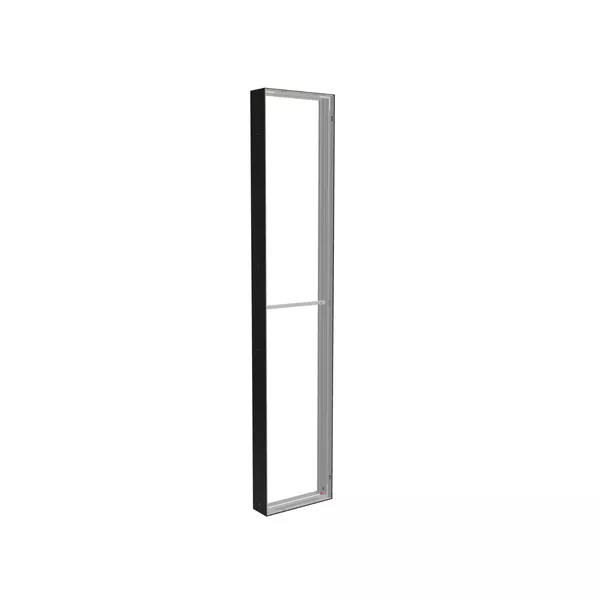 50x250cm - ściana standardowa z wyjściem górnym Modularico M150, profil czarny