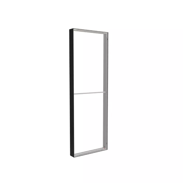 85x250cm - ściana standardowa z wyjściem górnym Modularico M150, profil czarny