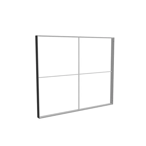 300x250cm - ściana standardowa Modularico M150, profil czarny
