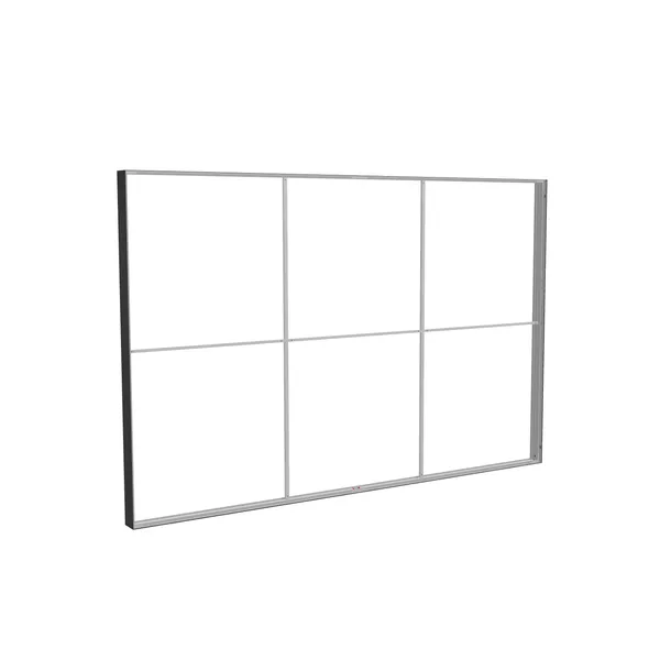 385x250cm - ściana standardowa Modularico M150, profil czarny