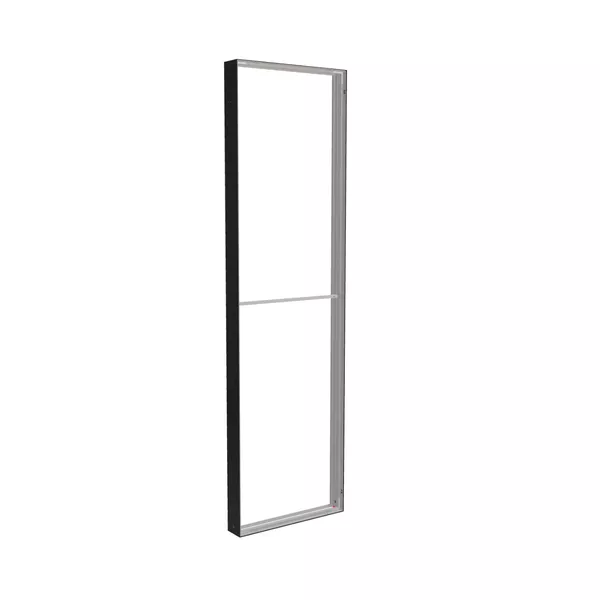 85x300cm - ściana standardowa z wyjściem górnym Modularico M150, profil czarny