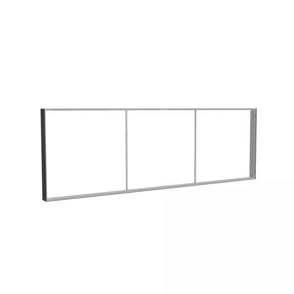 385x125cm - ściana standardowa Modularico M150, profil czarny