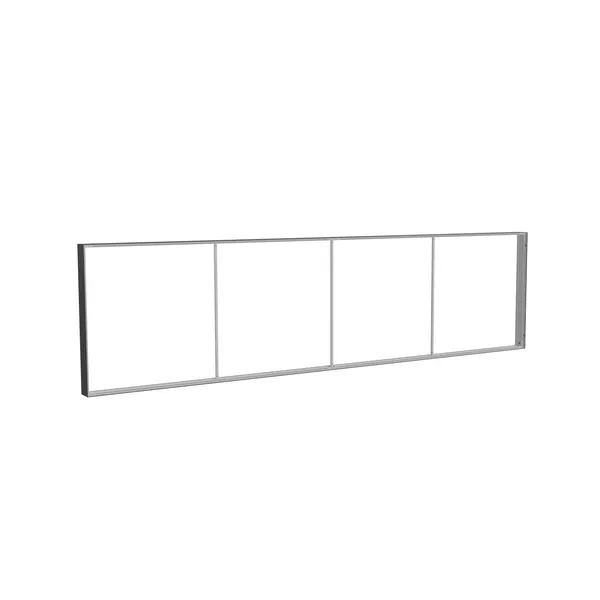 485x125cm - ściana standardowa z wyjściem górnym M150, profil czarny
